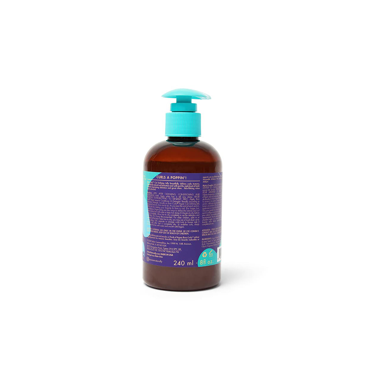 Seitenansicht von As I Am Born Curly Curl Defining Jelly 240 ml mit Textbeschreibung und Produktdetails.